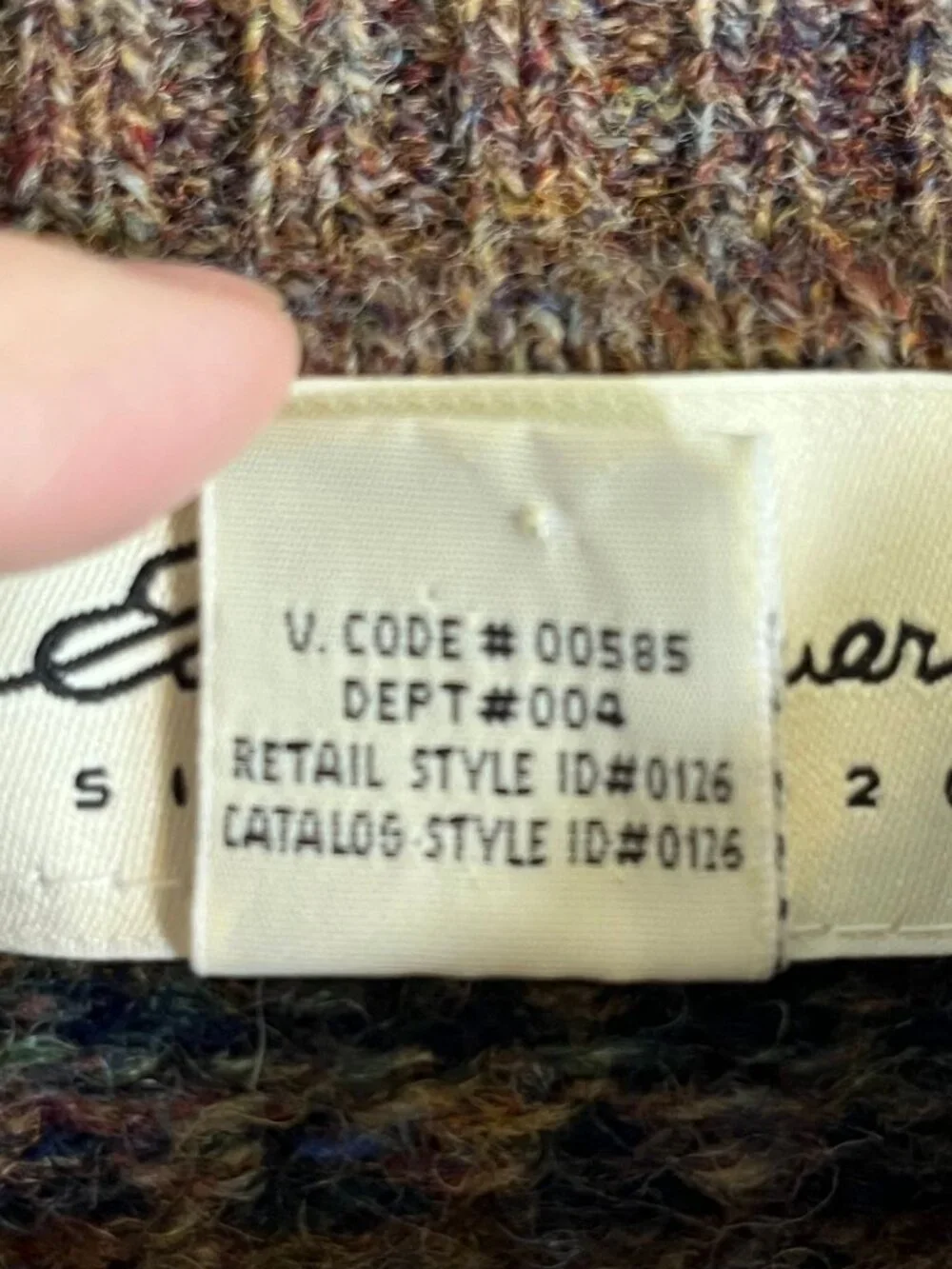 Vintage Wool Fair Isle Sweater Brown XL Earthy Granola Classic 90s Argyle Stripe - Picture 9 of 9
